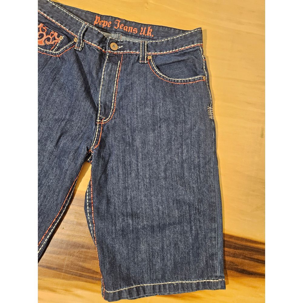 Pepe Jeans UK Men's Denim Shorts with Colorful Pocket Design